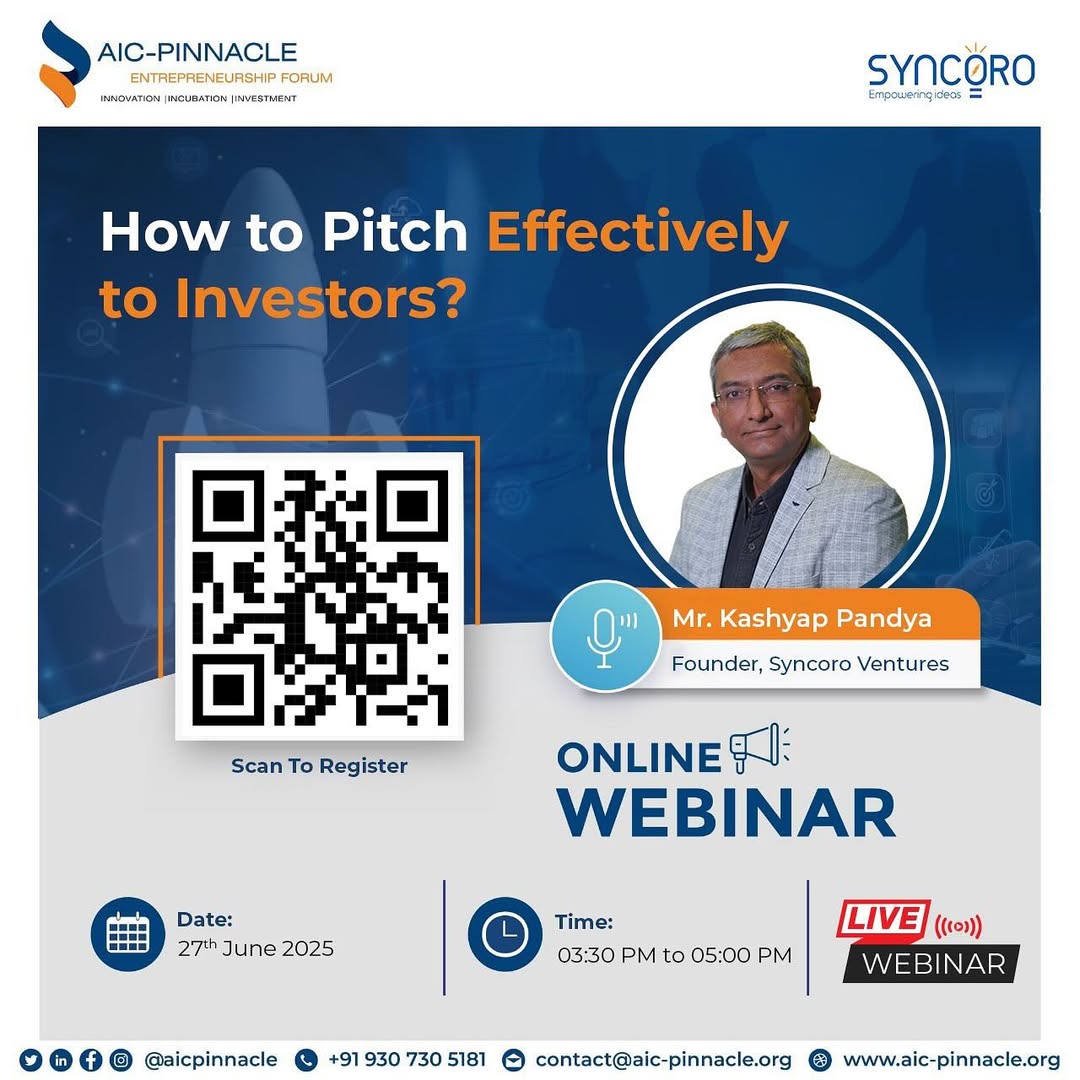 At Syncoro Ventures, we’re thrilled to collaborate with AIC – Pinnacle Entrepreneurship Forum to (2)